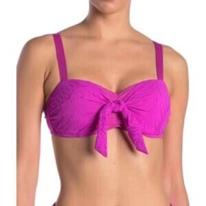 Athena Sun Daze Magenta Purple Tie Front Underwire Bra Style Bikini Top